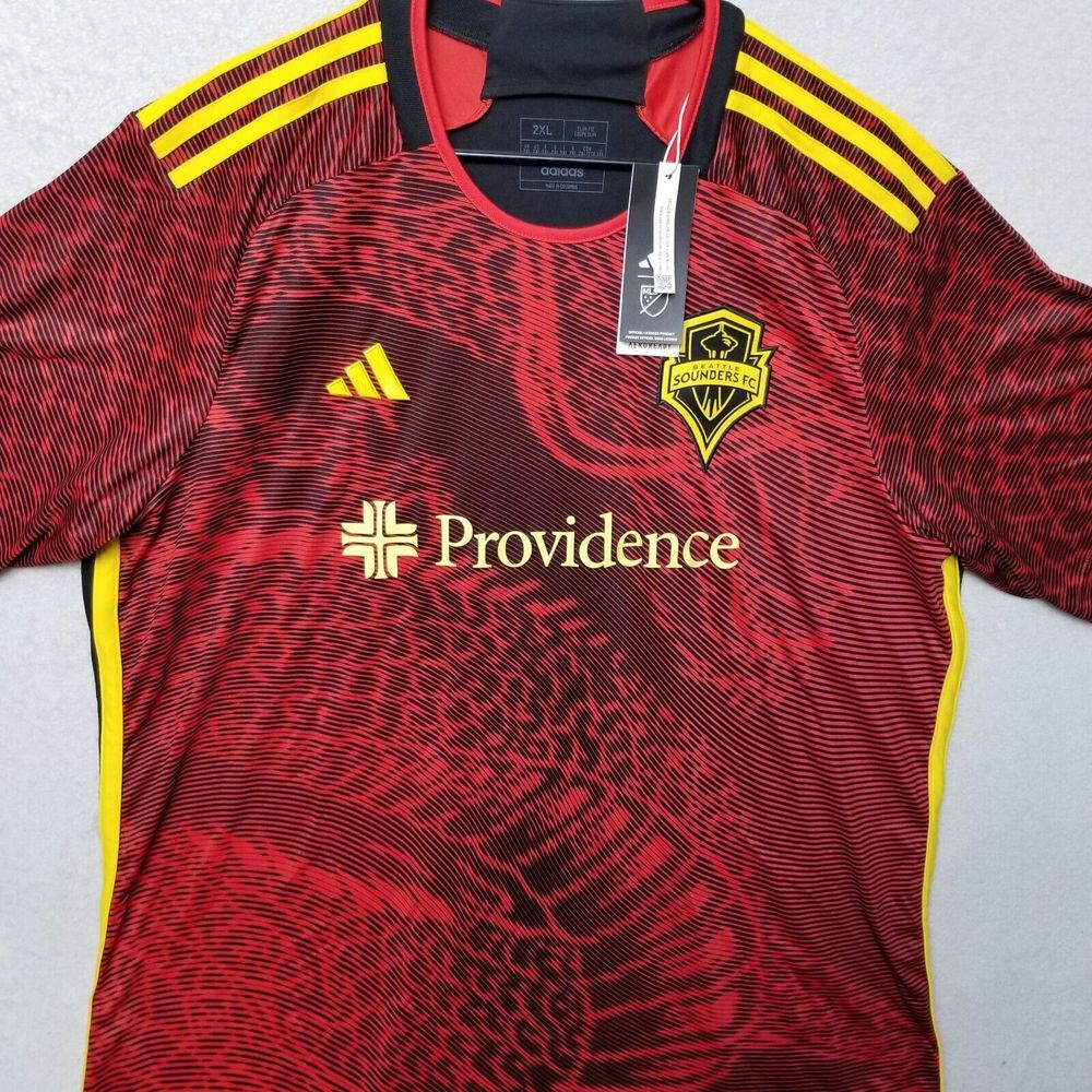 2023 Adidas Men's Seattle Sounders Away Bruce Lee Soccer Jersey 2XL XXL MLS‎ US - Picture 10 of 13